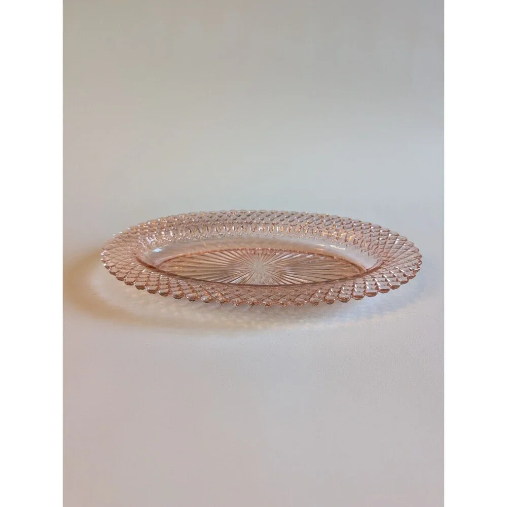 Anchor Hocking Miss America Pink Depression Glass Oval Serving Dish 10.5